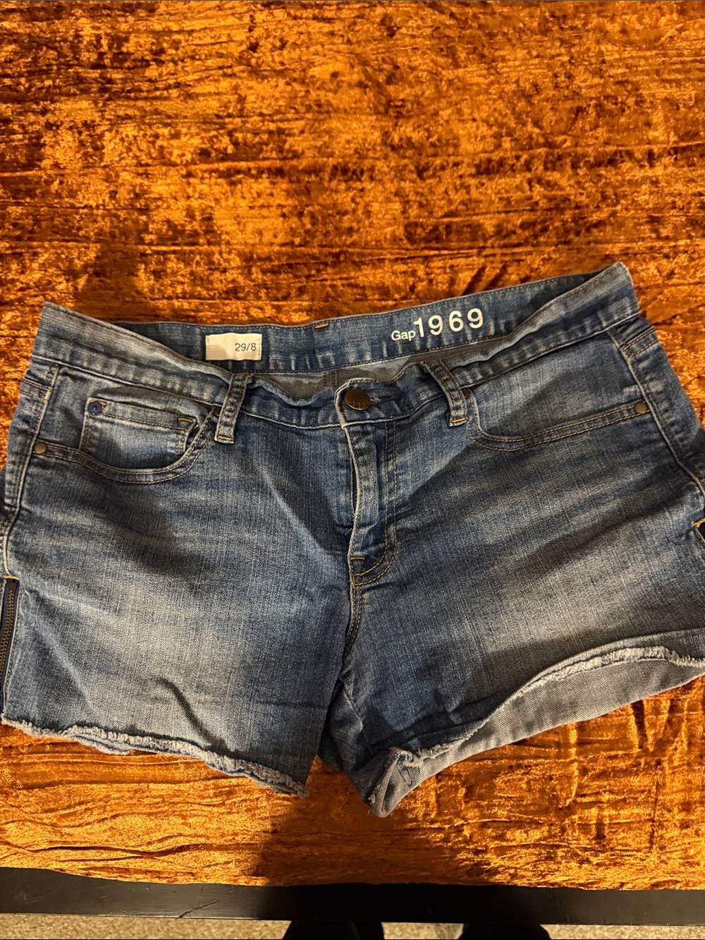 GAP 1969 Medium Blue Denim Cutoff Shorts